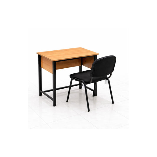 basic study table with chair wooden top metal frame desk set davangere