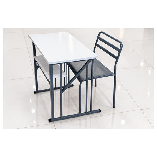 study table with chair and storage shelf compact metal desk set davangere