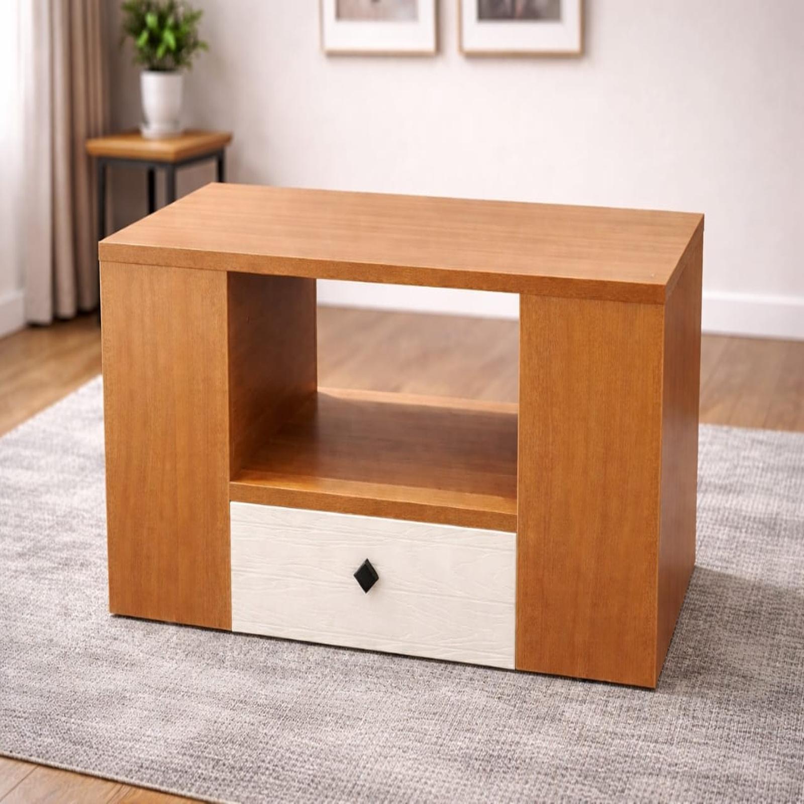 modern wooden center table with storage teapoy for living room